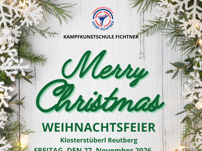Wir laden Euch ein zur Weihnachtsfeier der Kampfkunstschule Fichtner